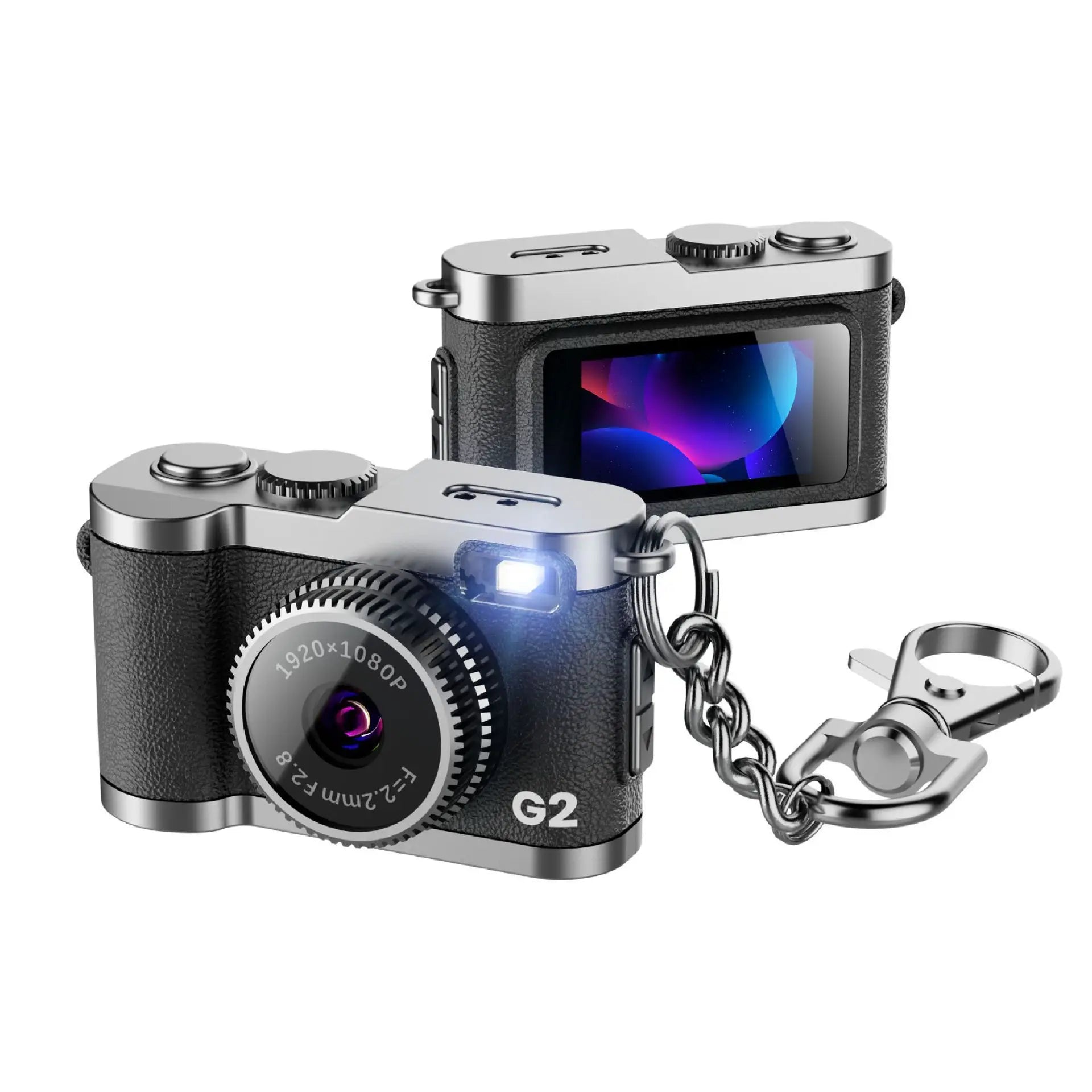 Mini Thumb Camera Retro Digital Camera 1080P Video Portable Travel Vlog Anti-Shake Camera Support SD Card with Screen for Kids