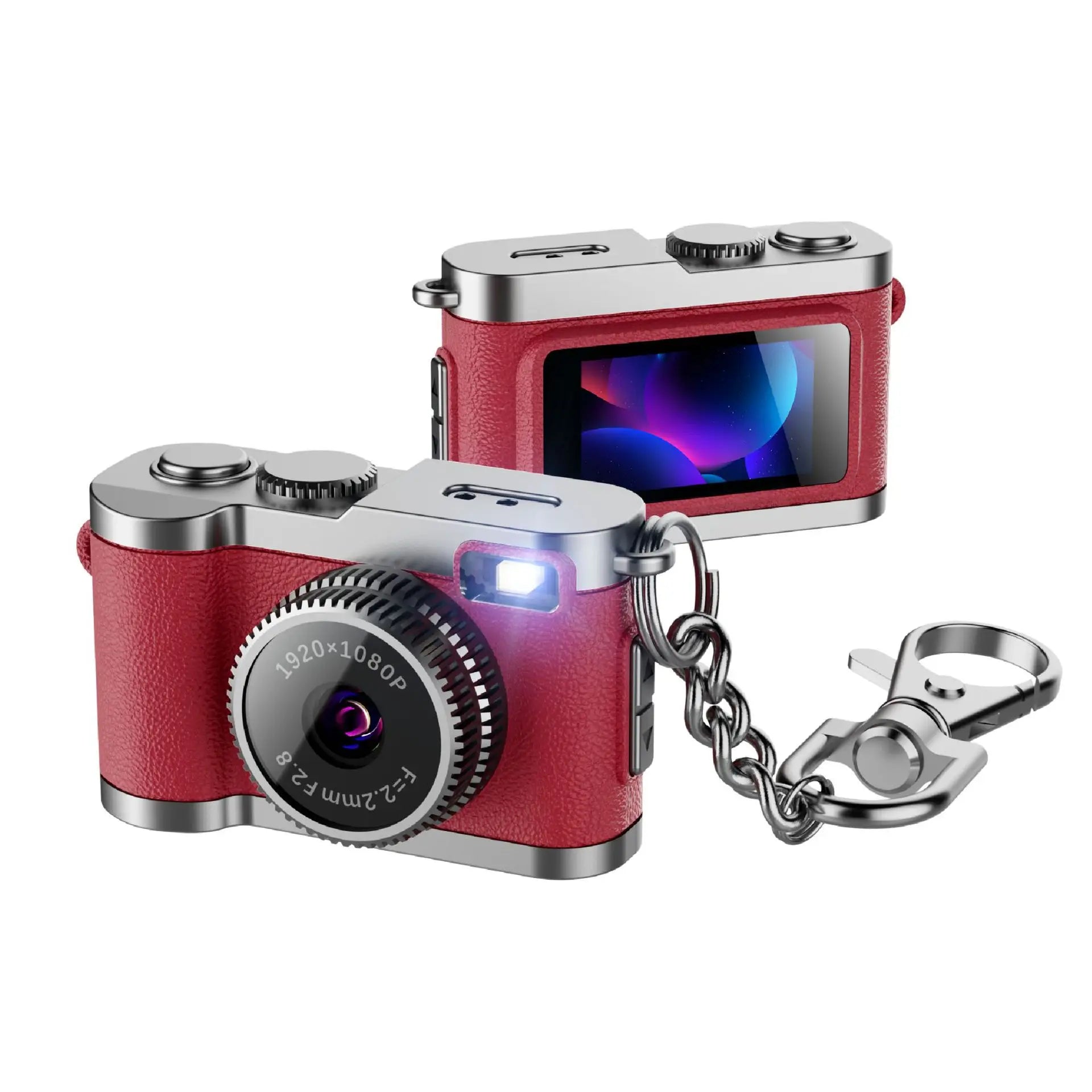 Mini Thumb Camera Retro Digital Camera 1080P Video Portable Travel Vlog Anti-Shake Camera Support SD Card with Screen for Kids