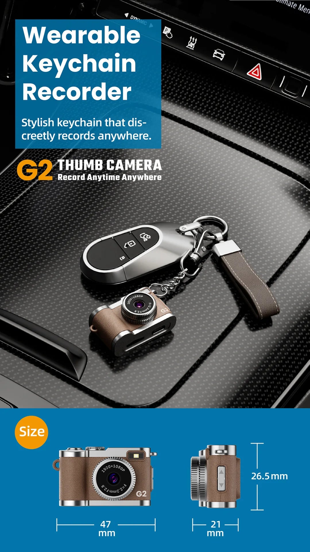 Mini Thumb Camera Retro Digital Camera 1080P Video Portable Travel Vlog Anti-Shake Camera Support SD Card with Screen for Kids