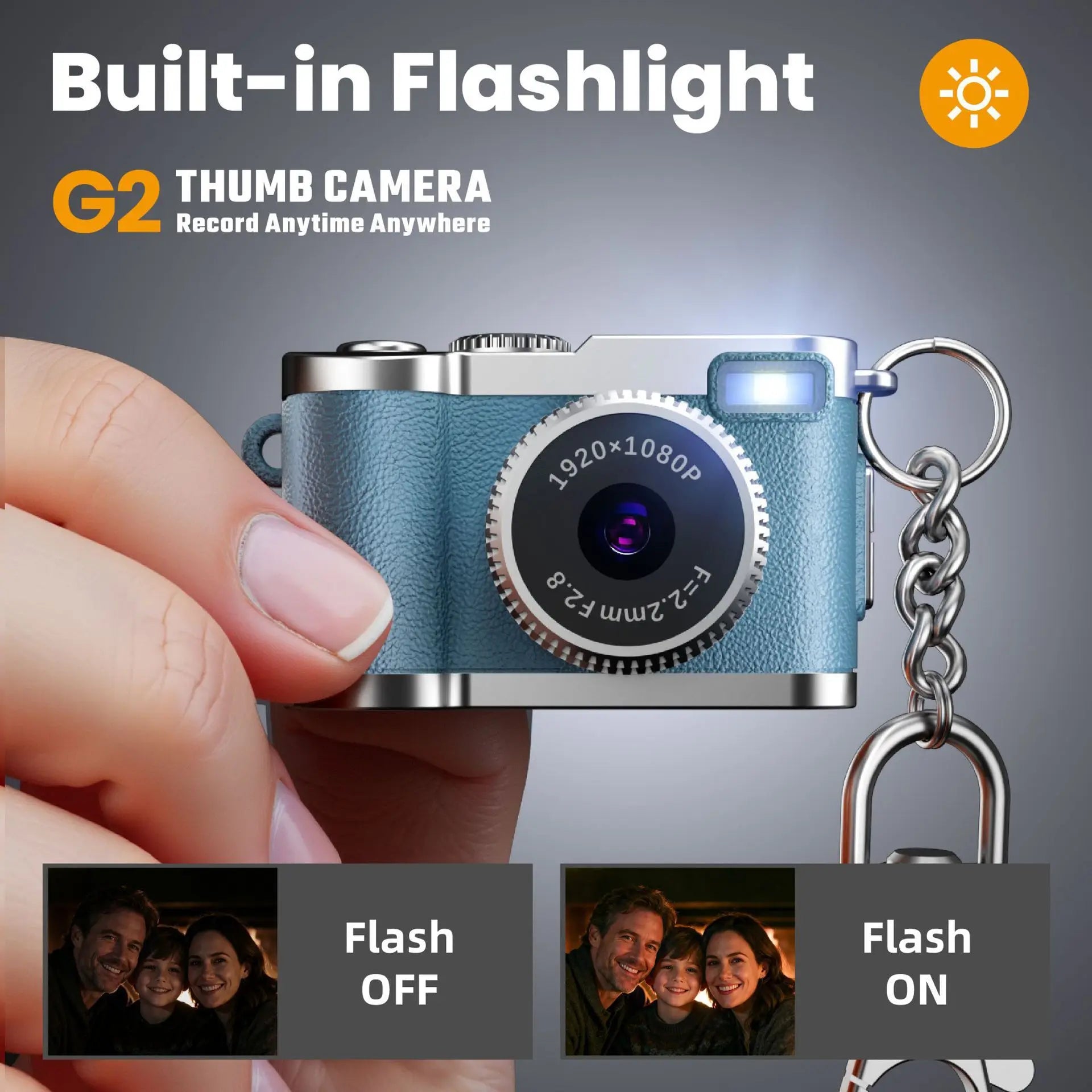 Mini Thumb Camera Retro Digital Camera 1080P Video Portable Travel Vlog Anti-Shake Camera Support SD Card with Screen for Kids