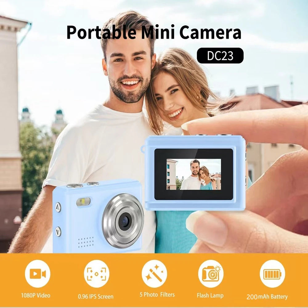New Mini Camera with Screen Indoor Home Outdoor 1080P Sports Portable Vintage Very Small Mini Camera Video Recorder
