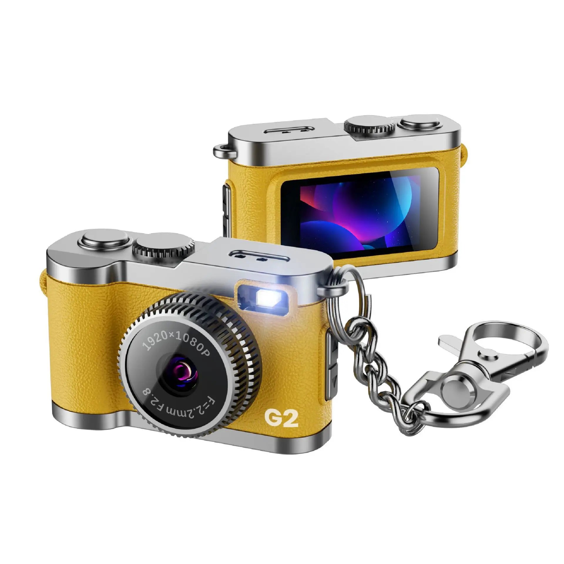 Mini Thumb Camera Retro Digital Camera 1080P Video Portable Travel Vlog Anti-Shake Camera Support SD Card with Screen for Kids